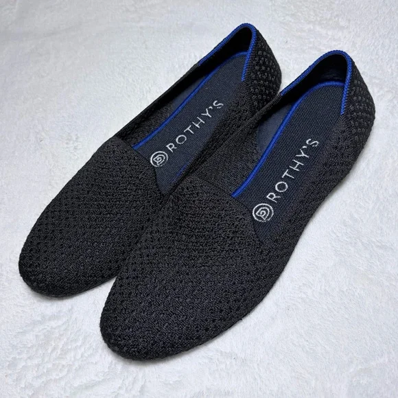 Rothy's Black and Blue Women’s‎ flat Loafers Shoes Sz 9.5