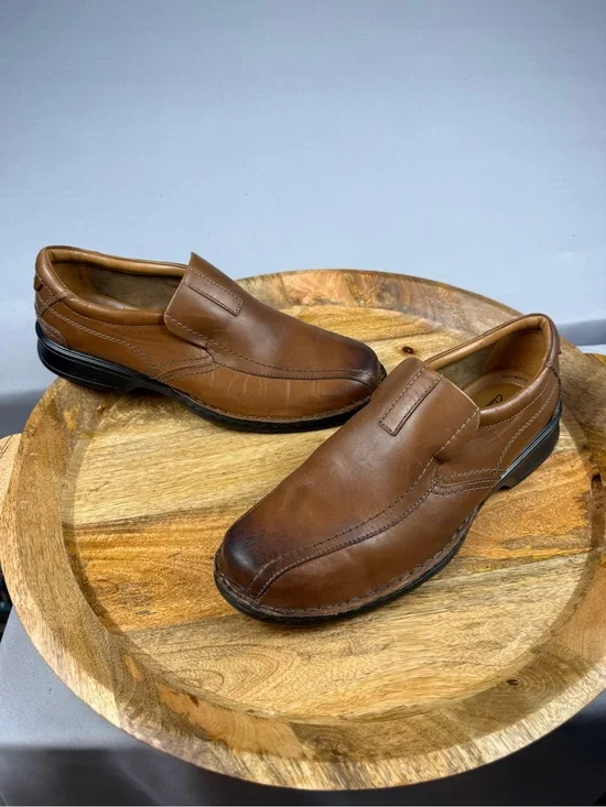 Clarks Collection Ultimate Comfort Leather Slip On Shoes Men’s 11W