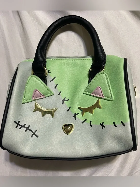 Betsey Johnson Cat Crossbody Bag Frankenstein Kitty Super Cute