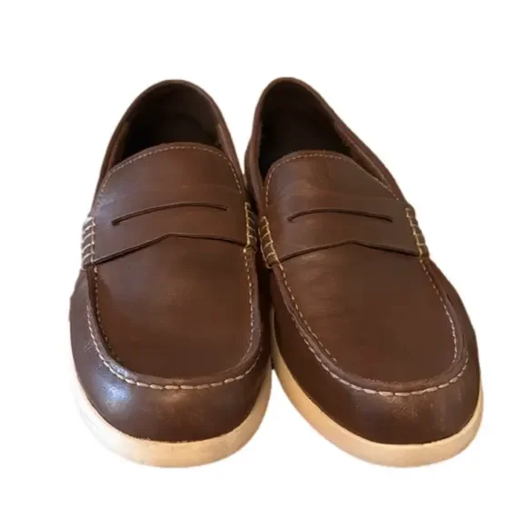 COLE HAAN Grand 360 Atlantic Brown Leather Penny Loafers Comfort Size 11.5