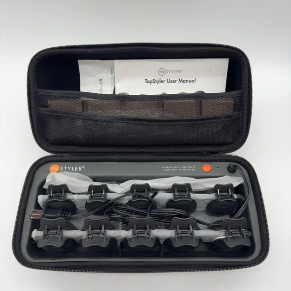 InStyler TopStyler Heated Hair Styling System Complete Case Manual DVD Tested