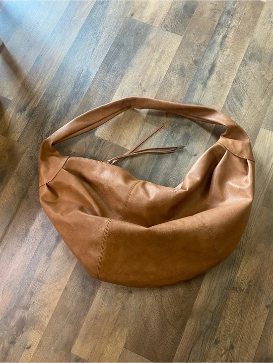 Everyday Free People Hobo Shoulder Bag in Cognac Brown