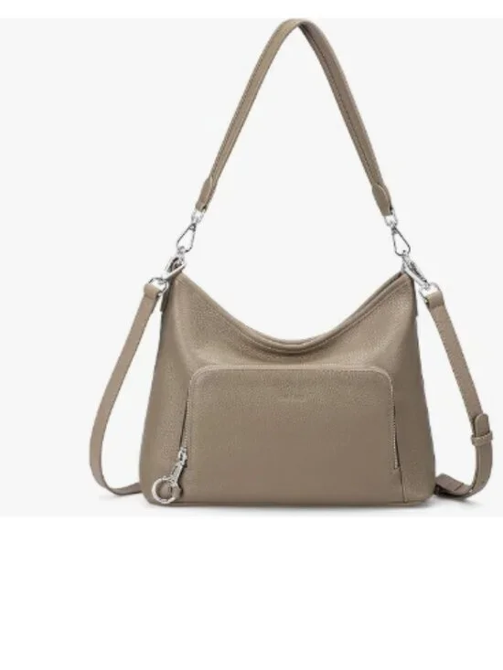 Genuine Leather Hobo Bag Purses for Women, Anti Theft Built in RFID Wallet Cross