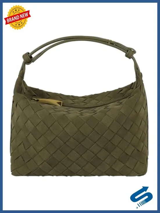 Vintage Woven Hobo Handbag Faux Suede Small Shoulder Bag Adjustable Strap