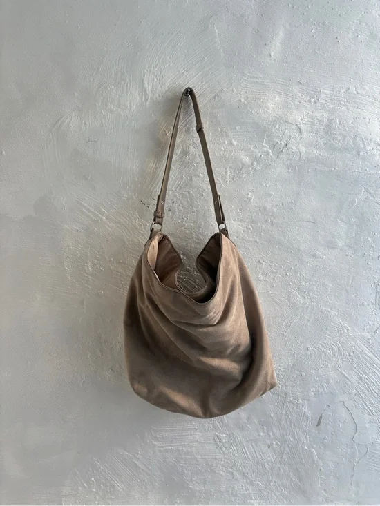 Old navy suede like neutral hobo bag