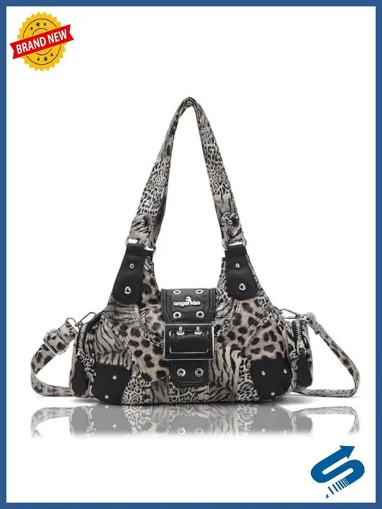 Small Vegan Leather Hobo Crossbody Bag Multi-Pocket Shoulder Handbag
