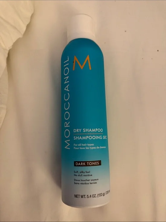 Moroccanoil Dry Shampoo Bottle - Teal with White Cap and Orange Logo