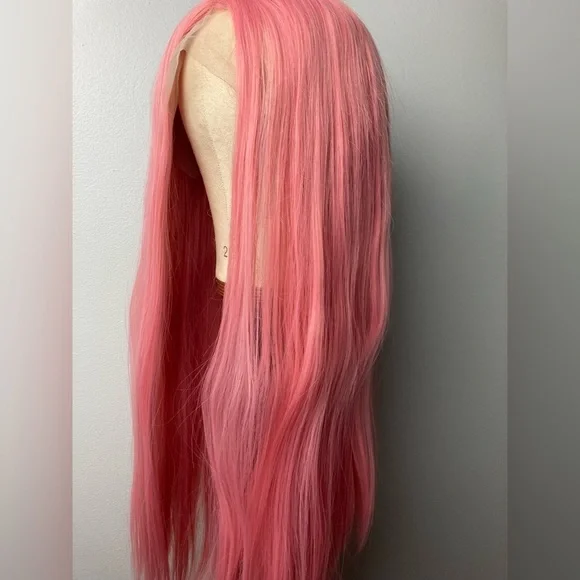 Pink Middle Part Lace Wig