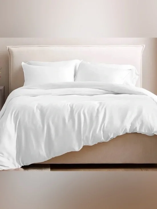 NWT Quince Bamboo 1 Piece Duvet Cover, King/Cal (White)