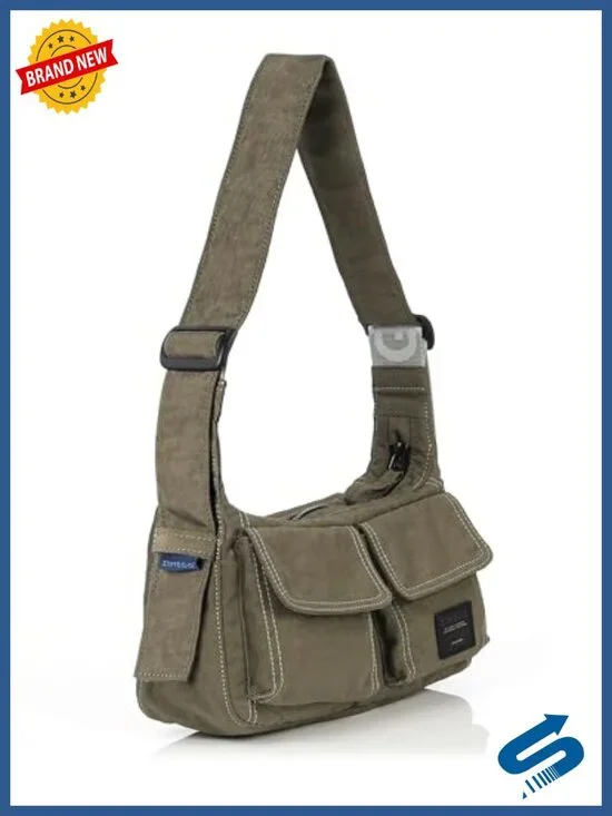 Small Cargo Shoulder Bag, Hobo Satchel with Adjustable Strap