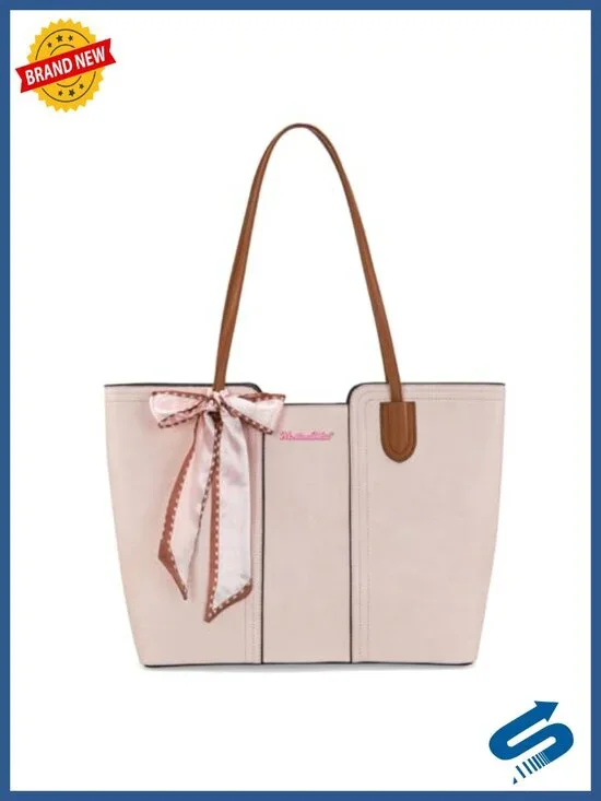 Faux Leather Hobo Tote with Scarf Top Zipper Closure Women's Handbag