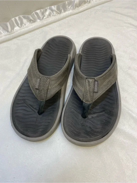George Men's Atlantic II Cushion Flip-Flops size 11 gray