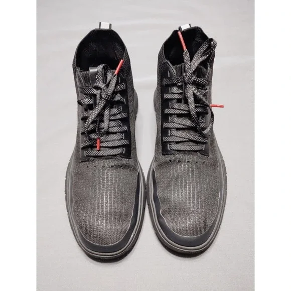 Cole Haan C32419 Generation ZeroGrand Black Lace-Up High-Top Shoes Men 9 Preppy*