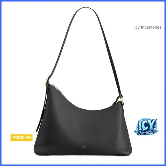 Soft Leather Hobo Bag with Card Pocket, Shoulder Tote