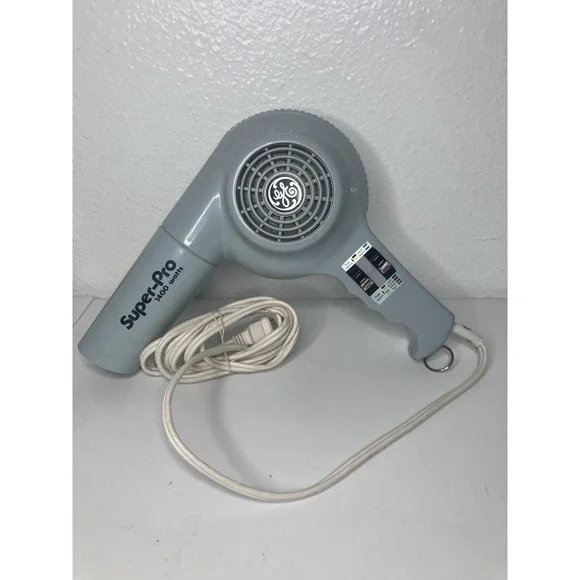 Vintage Blow Dryer Super-Pro 1400 Watts Hair Dryer Dusty Blue Tested Works