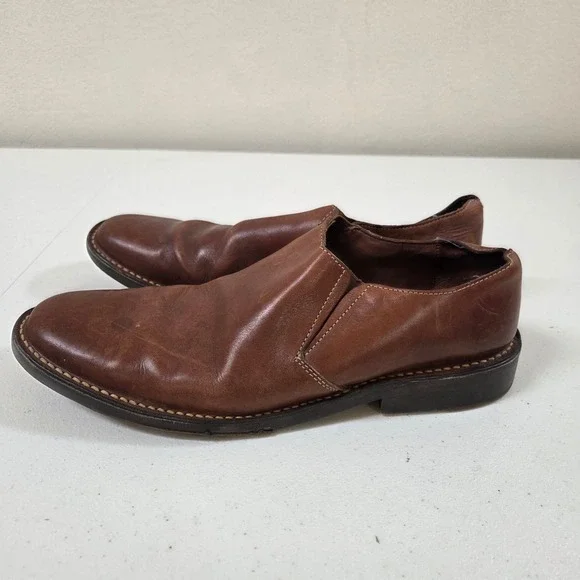 Cole Haan Mens Brown Leather Slip On Loafers Business Casual Shoes Size 9 M
