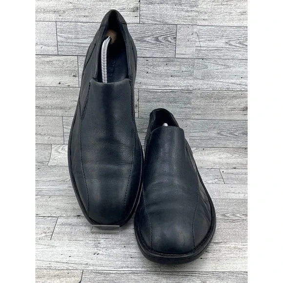 Born Shoes Mens Slip On Loafers Black Leather Comfort Size 11.5‎ 45.5