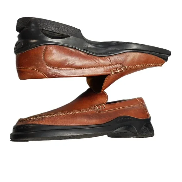 Cole Haan Air Santa Barbara Loafers Mens Size 10M Brown Patent Leather Moc Toe