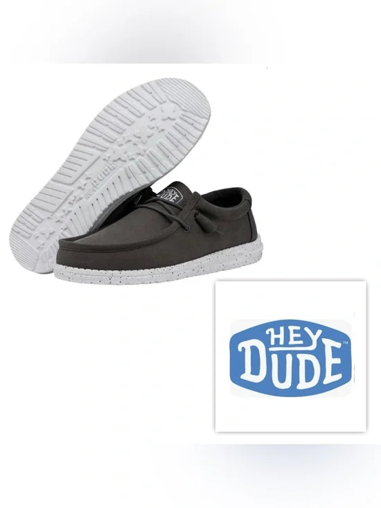 NEW Hey Dude Men's 12 Wally Slub Canvas Slip-On Loafers low top Sneakers Shoes