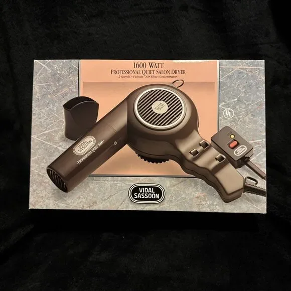 Vintage 90s Vidal Sassoon Professional 1600 Quiet Watt Salon Dryer VS-507B