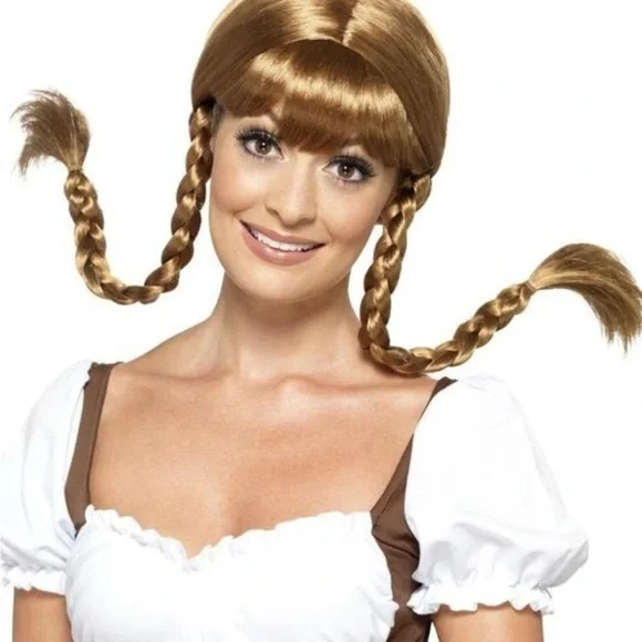 Smiffys Bavarian Babe Wig, Oktoberfest, Halloween, Germany, Braids NEW​​​