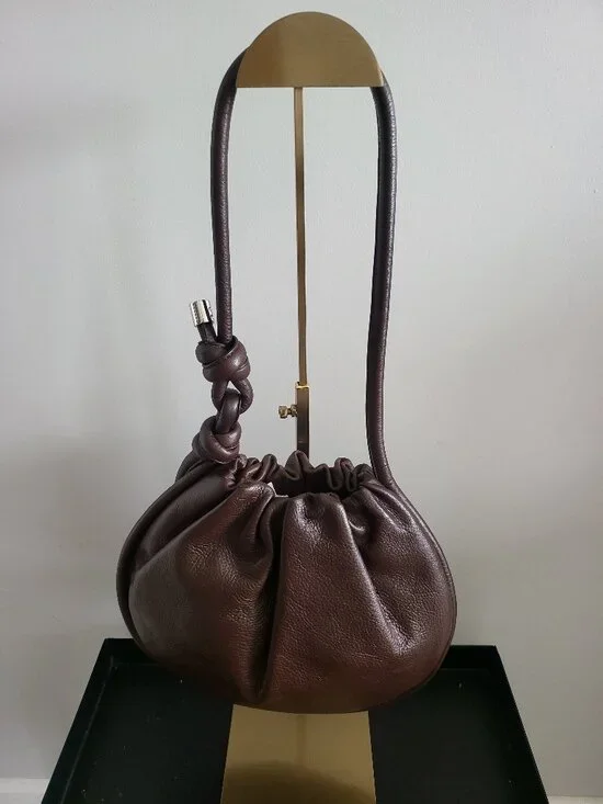 Behno Brown Ina Mini Potli Wave Quilt bag