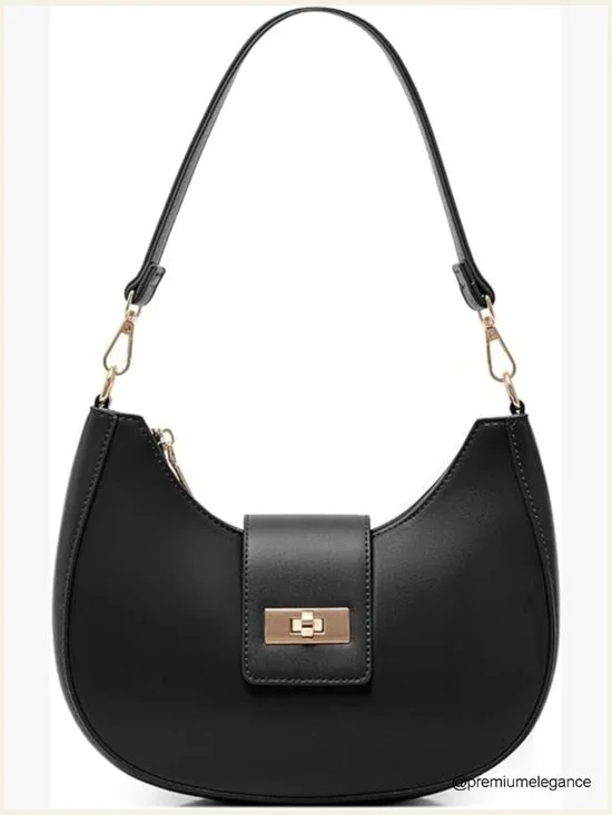 Retro Crescent Hobo Bag Faux Leather Crossbody Tote Purse