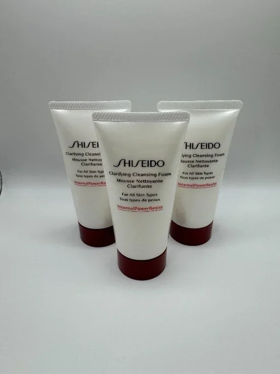 Shiseido Clarifying Cleansing Foam For All Skin Types 1.8 oz Travel Size 3 Pack