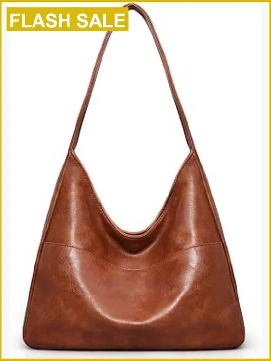 Slouchy Hobo Bag Vegan Leather Shoulder Tote Purse Womens Everyday