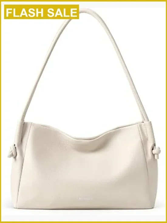 Women's Pebbled Vegan Leather Hobo Bag Supple Shoulder Purse