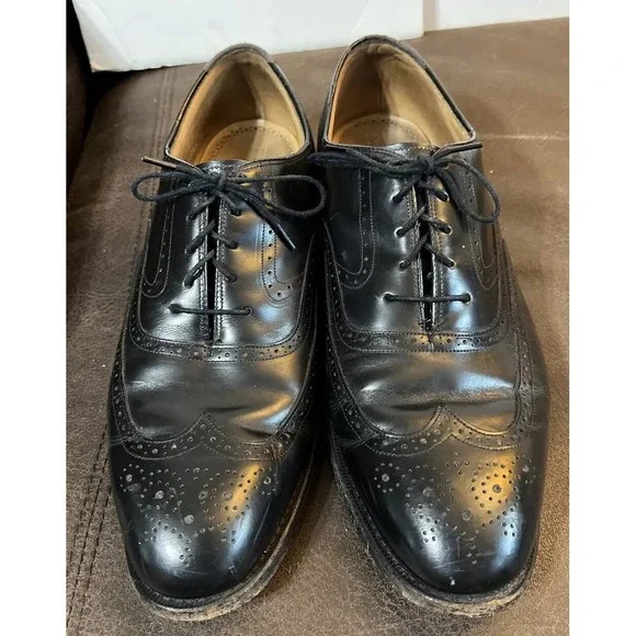 Johnston & Murphy Limited Wingtip Oxford Lace‎ Up Shoes Men's SZ 9 1/2 Black