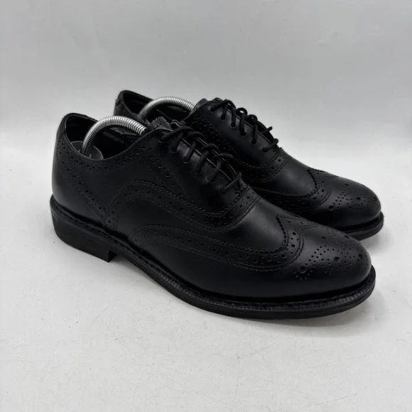 Executive Imperials Wingtip Oxford Dress Shoes Mens 9‎ Black Leather Brogue
