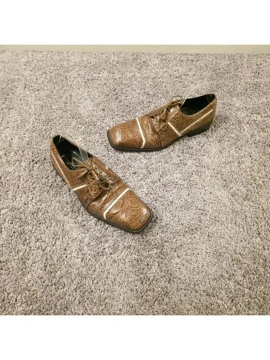 Giorgio Brutini  Brown Genuine Alligator Shoes  sz 12 US