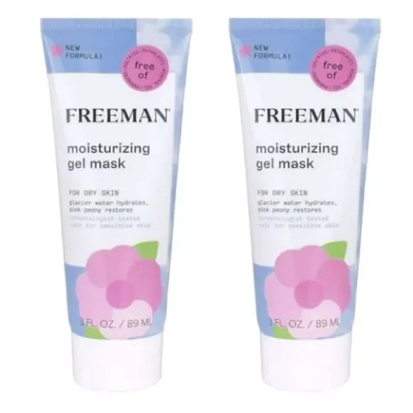 🛍️Freeman Moisturizing Glacier Water and Pink Peony Gel Facial Mask, 2 pack💥