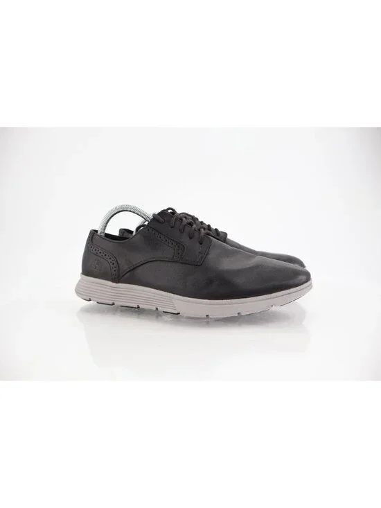 Timberland Mens Franklin Park Ox Lace Up Sneakers Size 9.5 Black Leather Shoes