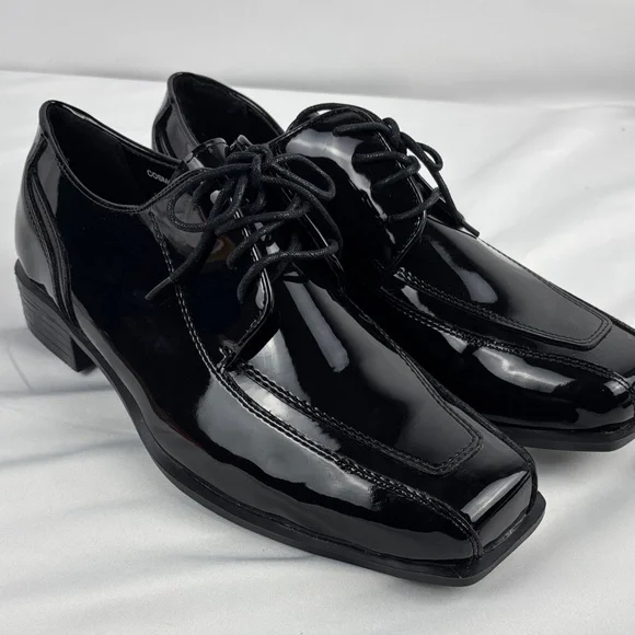 New Sleek Black Tuxedo Formal wear Men's Shoes, 8.5W