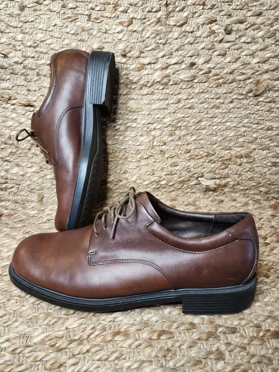 Rockport Margin Oxford Brown Leather Dress Shoes Lace Up Size 12 W Business Work