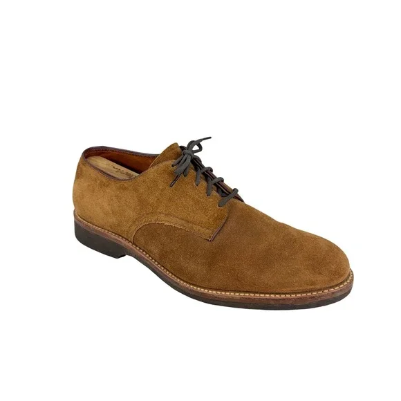 Saks Fifth Avenue Mens Brown Suede Derby Shoes Lace Up Oxfords 9 C/A 45851