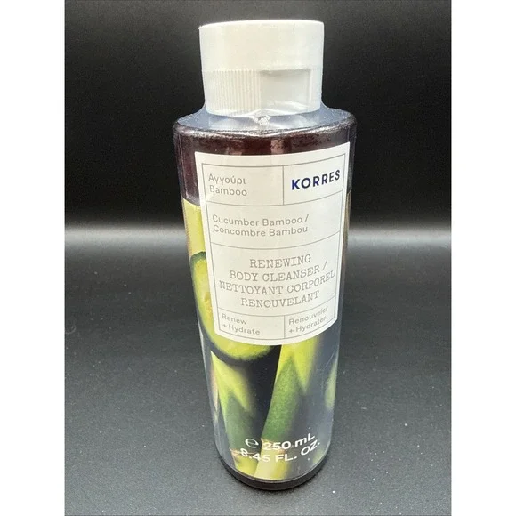 Korres Cucumber Bamboo‎ Renewing Body Cleanser 8.45 Fl New SEALED