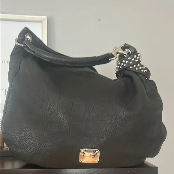 Jimmy Choo Authentic‎ Sky Black Leather Hobo