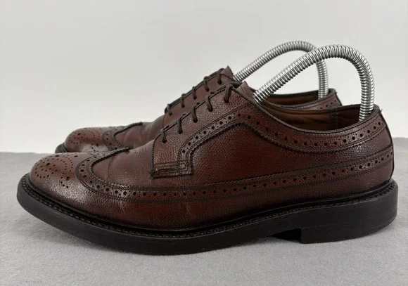 Florsheim Imperial Shoes Mens 7 D Brown Kenmoor Longwing Leather 93602 Vintage