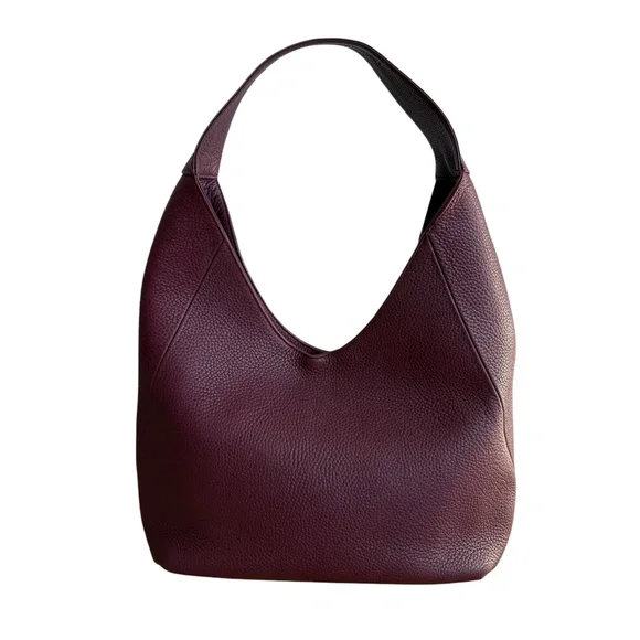 GiGi New York Sasha Hobo Leather‎ Bag Pebble Grain Wine Slouchy