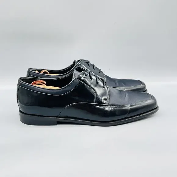 John W. Nordstrom Shoes Mens 11.5 Black Patent Leather Derby Oxford Dress Formal