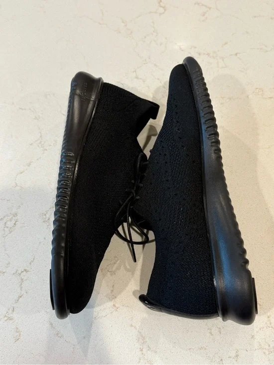 Men's Size 12 Cole Haan All-Black Zerogrand Stitchlite Oxfords.