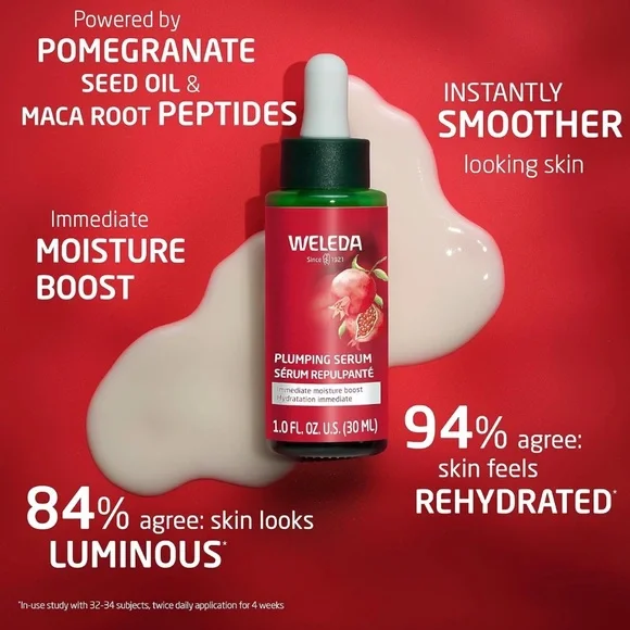 NIB Weleda Face Care Plumping Serum, Plant Rich‎ Serum with Peptides