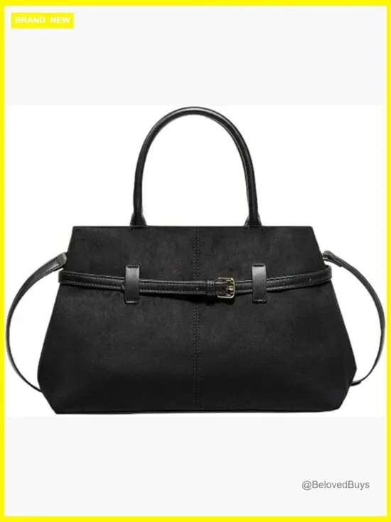Slouchy Suede Tote Hobo Bag Adjustable Crossbody Shoulder