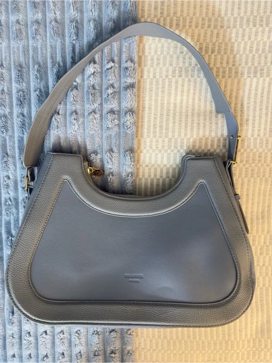 Draeger Paris Hélène Blue Leather Hobo Handbag