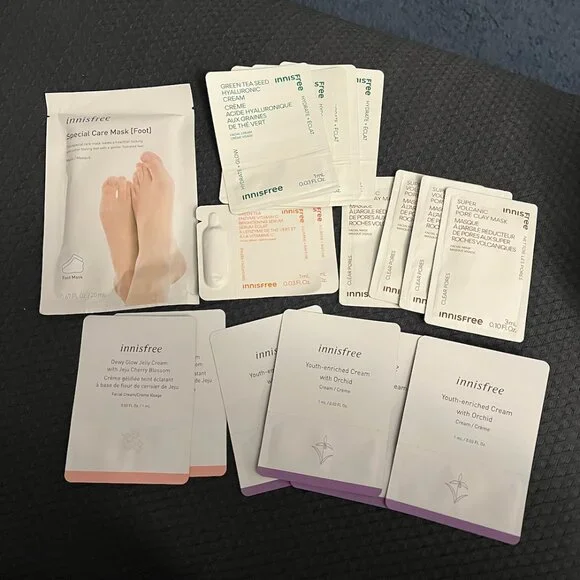 18 Innisfree Beauty Travel Packets Skincare Serums/Creams Product Lot