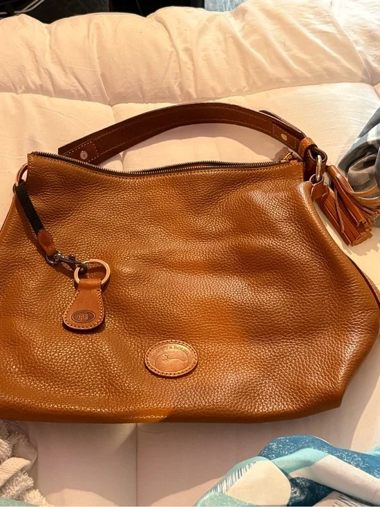 Dooney & Bourke Cognac Pebble Leather Hobo Bag