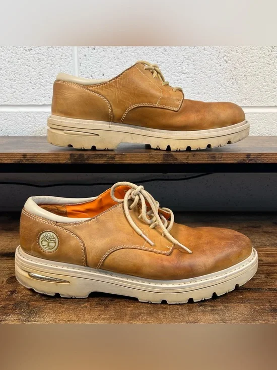 Timberland Shoes Tan Leather Low Top Men's Chunky Sole No Size
